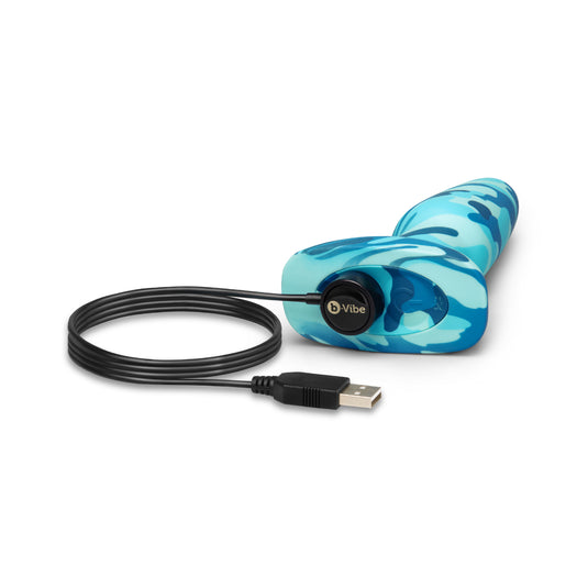 b-Vibe Rimming 2 Special Edition Vibrating Butt Plug Blue Camo