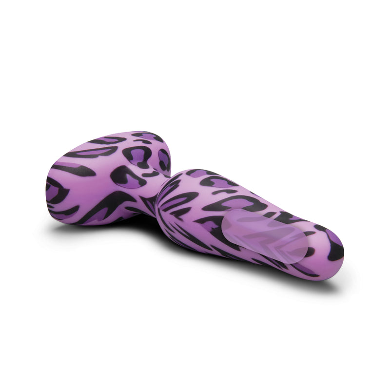Load image into Gallery viewer, b-Vibe Novice Special Edition Vibrating Butt Plug Purple Leopard
