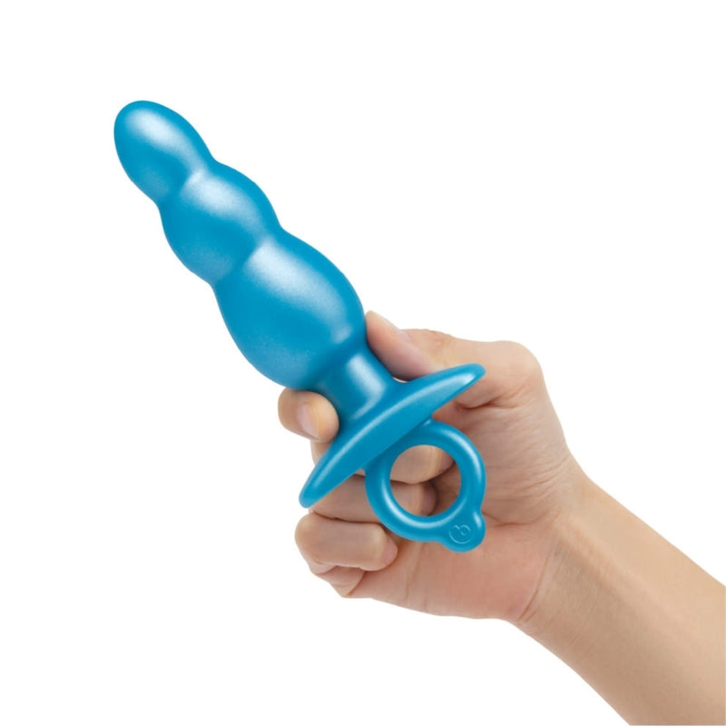 Load image into Gallery viewer, b-Vibe Butties Bounce Beaded Silicone Butt Plug Blue 5.6 Inch
