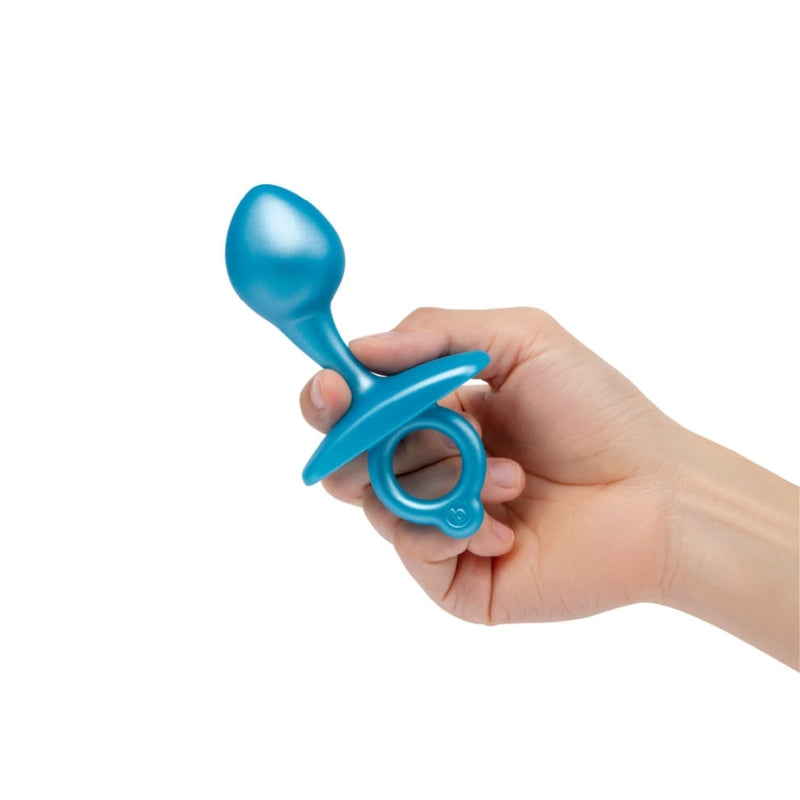 Load image into Gallery viewer, b-Vibe Butties Bulb Silicone Prostate Plug Blue 4 Inch
