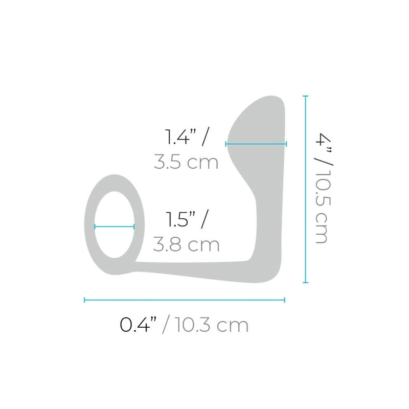 Load image into Gallery viewer, b-Vibe Butties Ringer Cock Ring &amp; Prostate Plug Black 4 Inch
