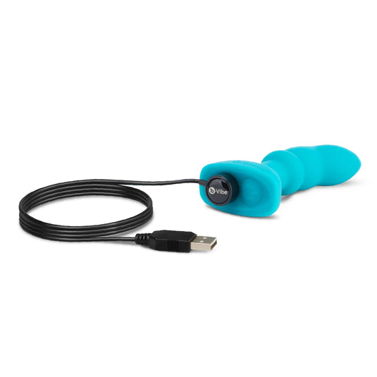 b-Vibe Rimming P-Spot Remote Control Vibrating Plug Blue