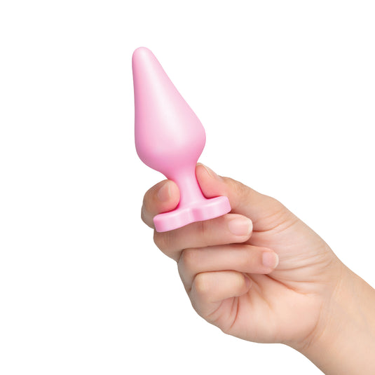 b-Vibe Butties B-Mine Heart Shaped Silicone Butt Plug Pink