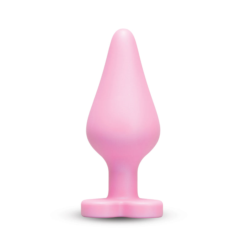 Load image into Gallery viewer, b-Vibe Butties B-Mine Heart Shaped Silicone Butt Plug Pink
