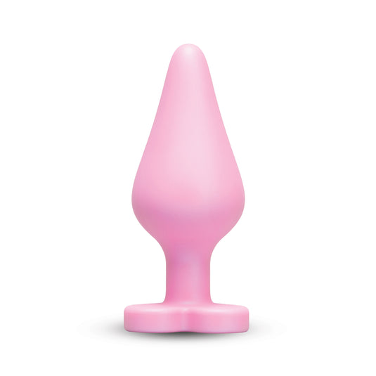 b-Vibe Butties B-Mine Heart Shaped Silicone Butt Plug Pink
