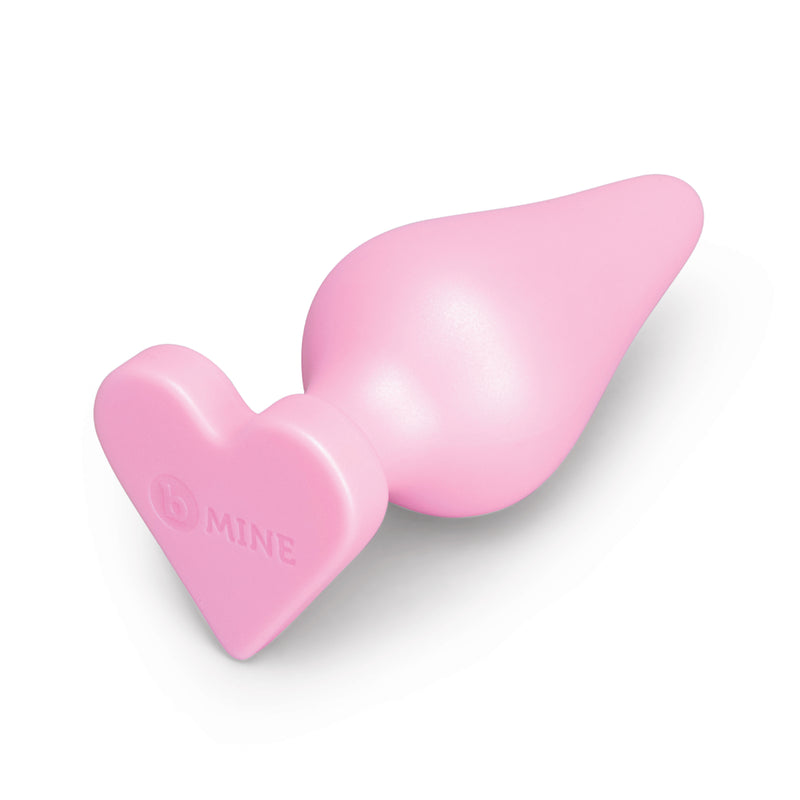 Load image into Gallery viewer, b-Vibe Butties B-Mine Heart Shaped Silicone Butt Plug Pink
