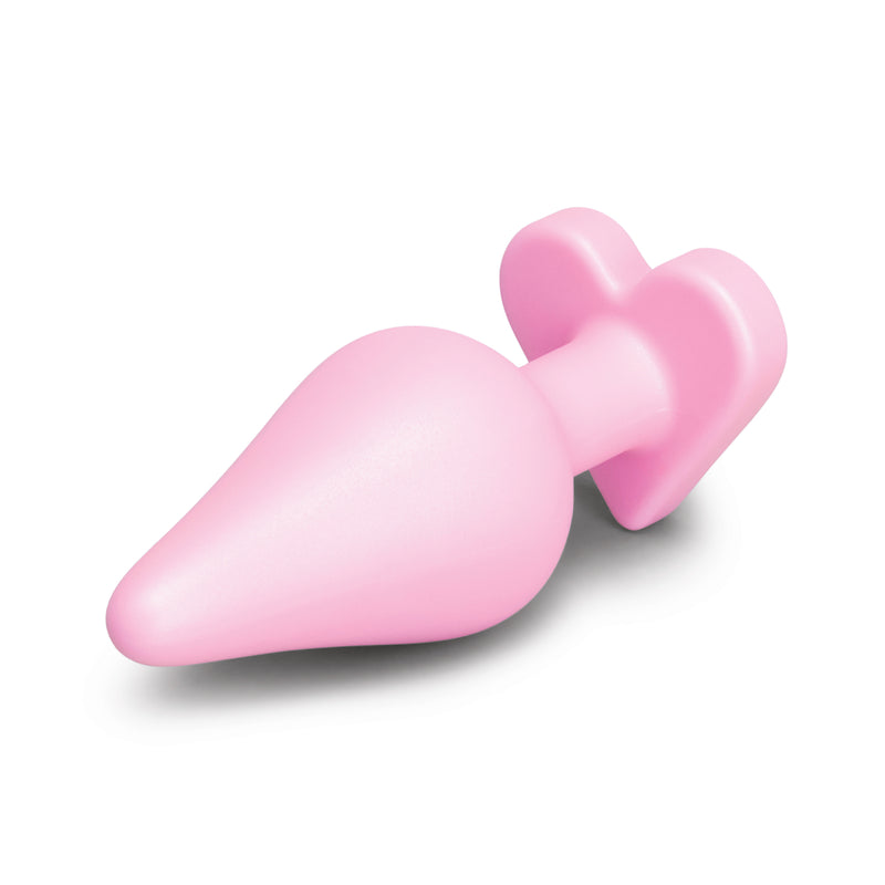 Load image into Gallery viewer, b-Vibe Butties B-Mine Heart Shaped Silicone Butt Plug Pink
