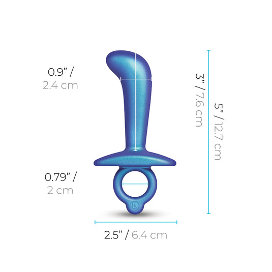 b-Vibe Butties Thumb Silicone Prostate Plug Blue