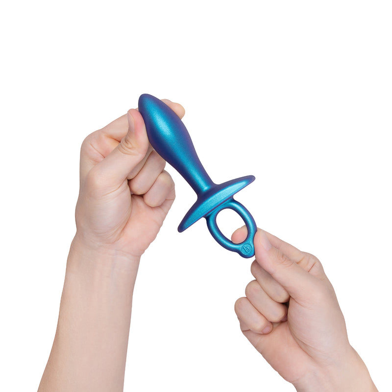 Load image into Gallery viewer, b-Vibe Butties Slide Silicone Butt Plug Blue
