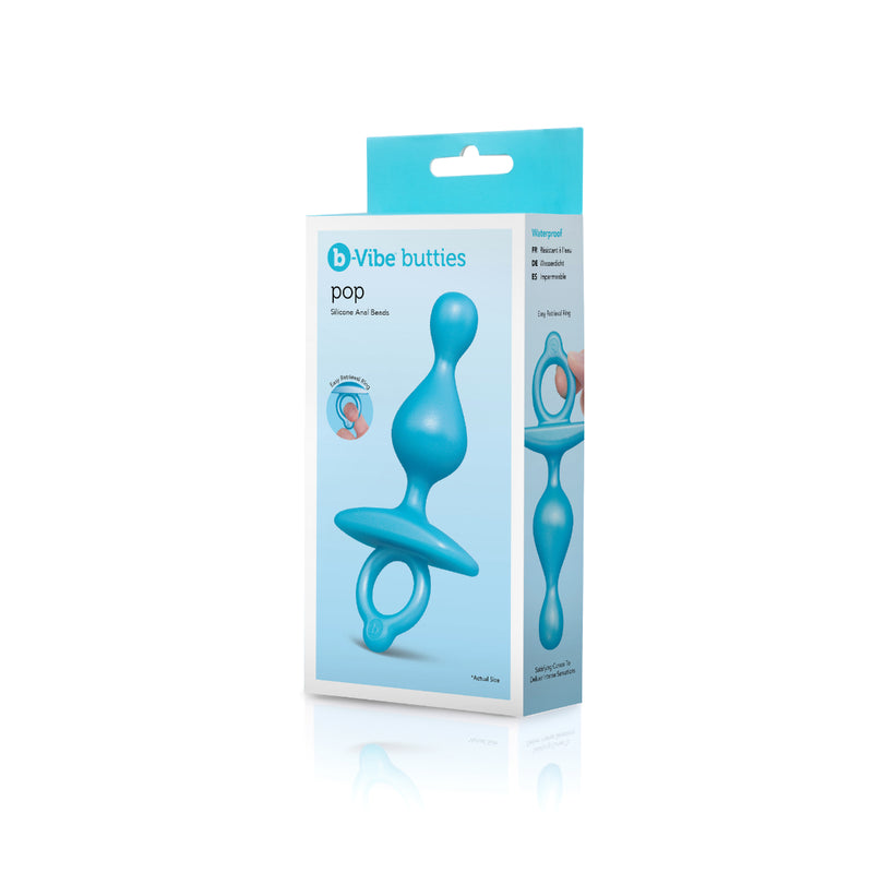 Load image into Gallery viewer, b-Vibe Butties Pop Silicone Anal Beads Blue
