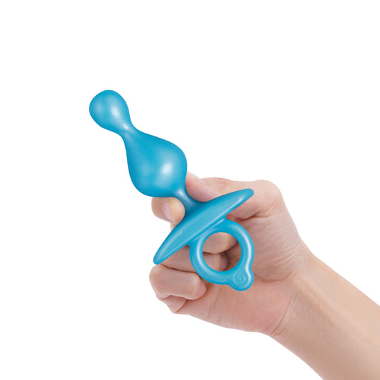 b-Vibe Butties Pop Silicone Anal Beads Blue