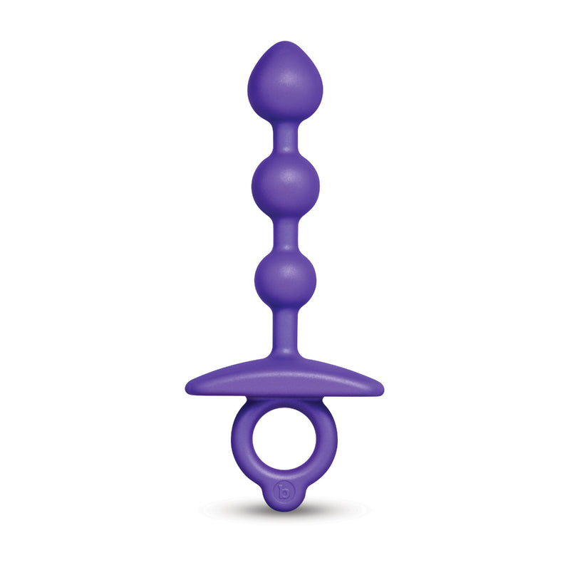 Load image into Gallery viewer, b-Vibe Butties Zip Silicone Anal Beads Purple
