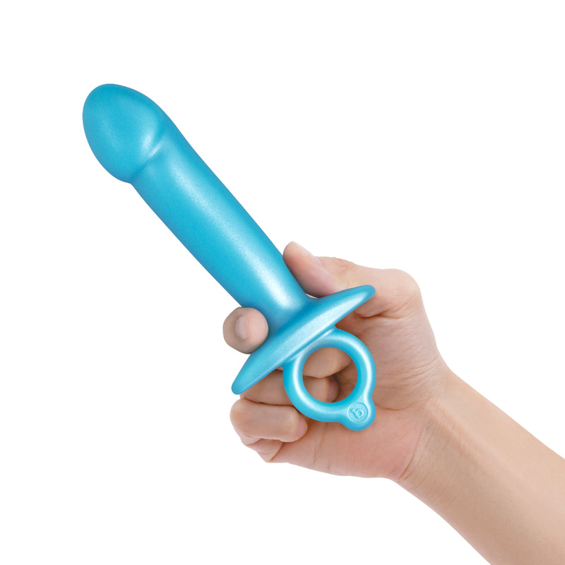 Load image into Gallery viewer, b-Vibe Butties Lil Dil Silicone Anal Dildo Blue

