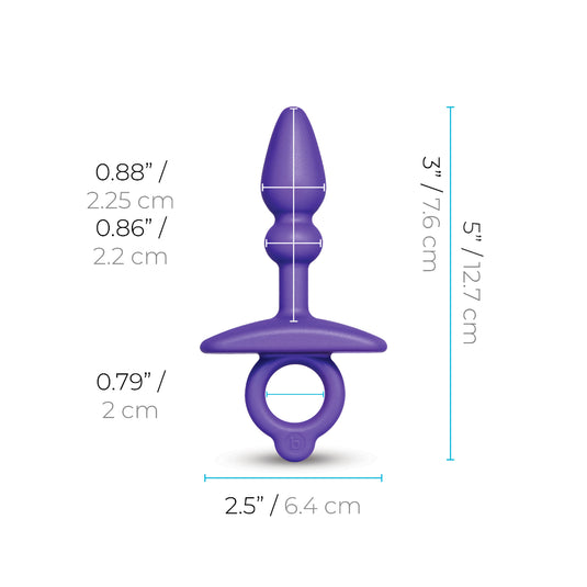 b-Vibe Butties Dart Silicone Anal Butt Plug Purple