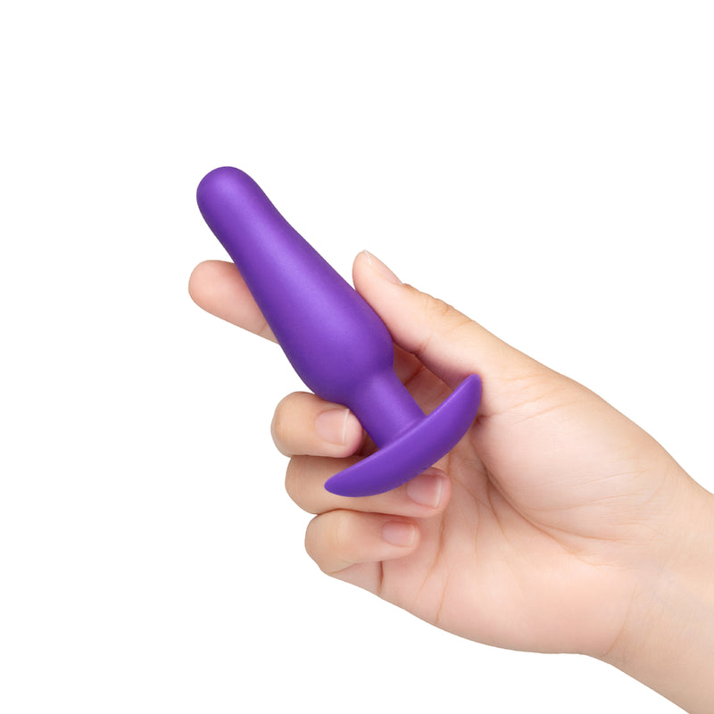 Load image into Gallery viewer, b-Vibe Butties Rookie Beginner Silicone Butt Plug Purple
