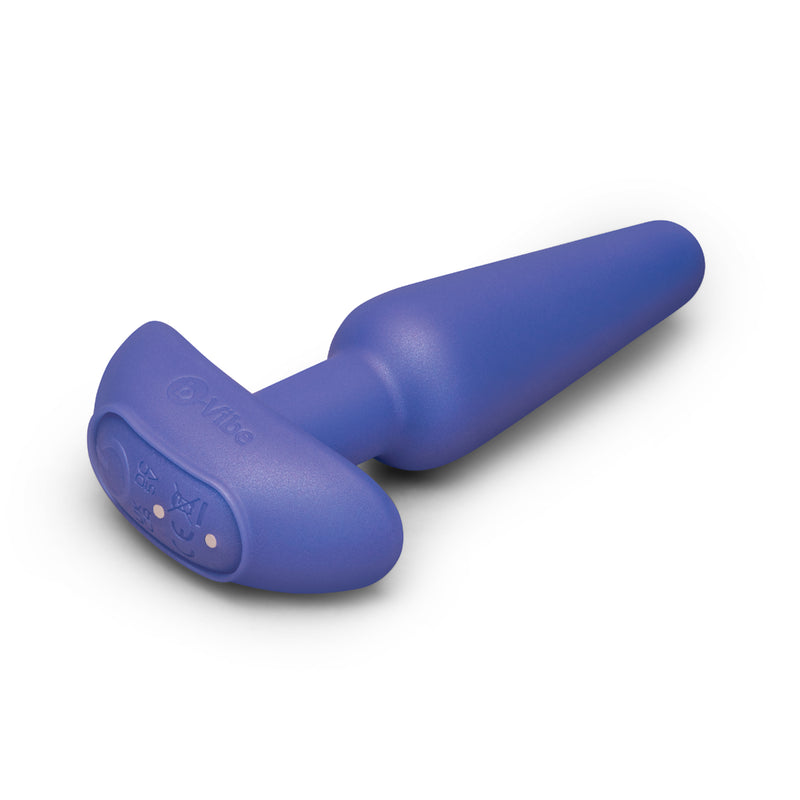 Load image into Gallery viewer, b-Vibe Butties Shake Slimline Vibrating Silicone Butt Plug Purple
