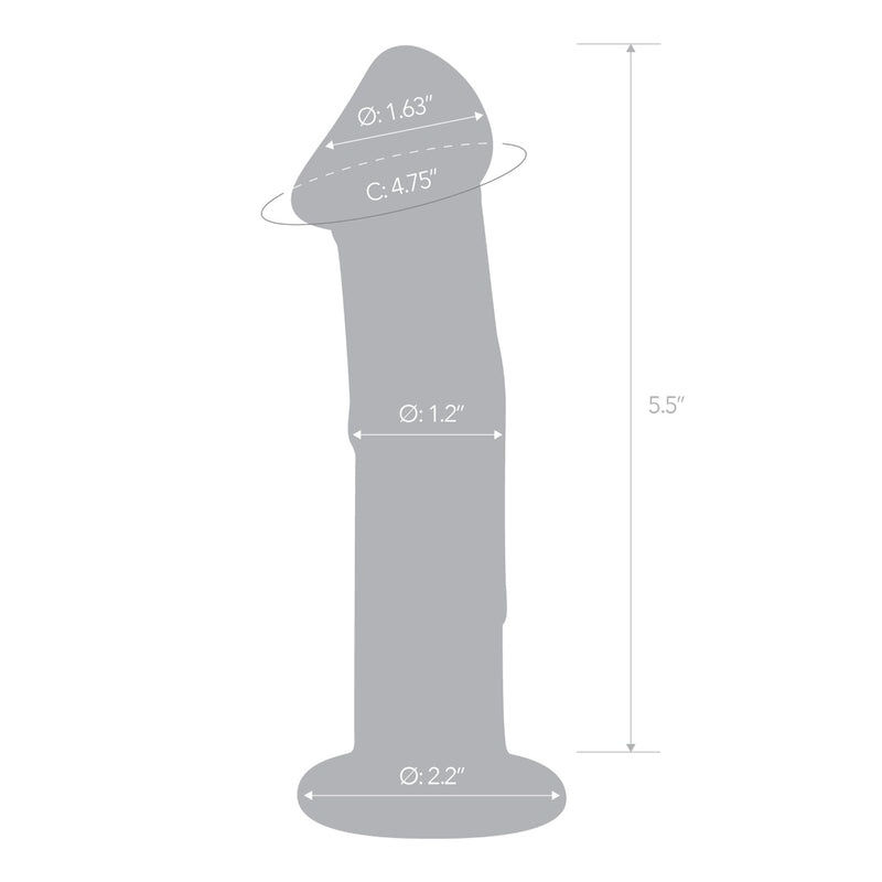 Load image into Gallery viewer, Glas Glass Dildo With Veins &amp; Flat Base Clear 6 Inch
