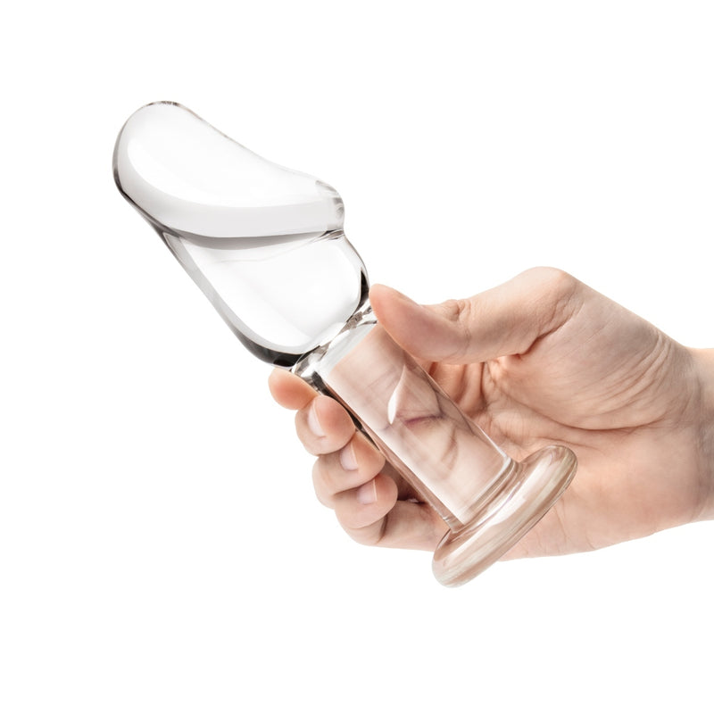 Load image into Gallery viewer, Glas Helmet Head 3 Piece Anal Training Glass Butt Plug Kit Clear 4 Inch 5 Inch 6 Inch
