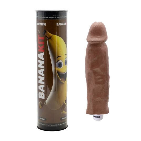 Banana Kit Penis Moulding Kit With Vibrator Brown