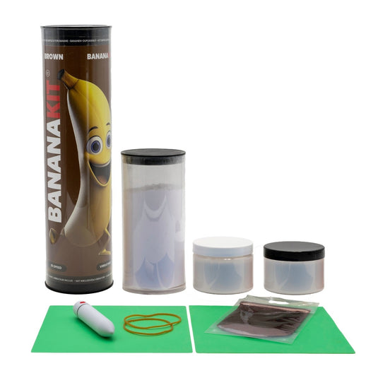 Banana Kit Penis Moulding Kit With Vibrator Brown