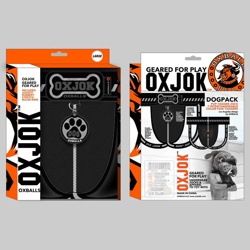 Load image into Gallery viewer, Oxballs Ox Jok Dogpack Jock Strap Black Silver
