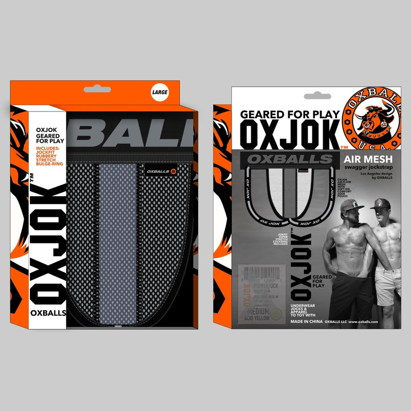 Load image into Gallery viewer, Oxballs Ox Jok Airmesh Jock Strap Tar Black
