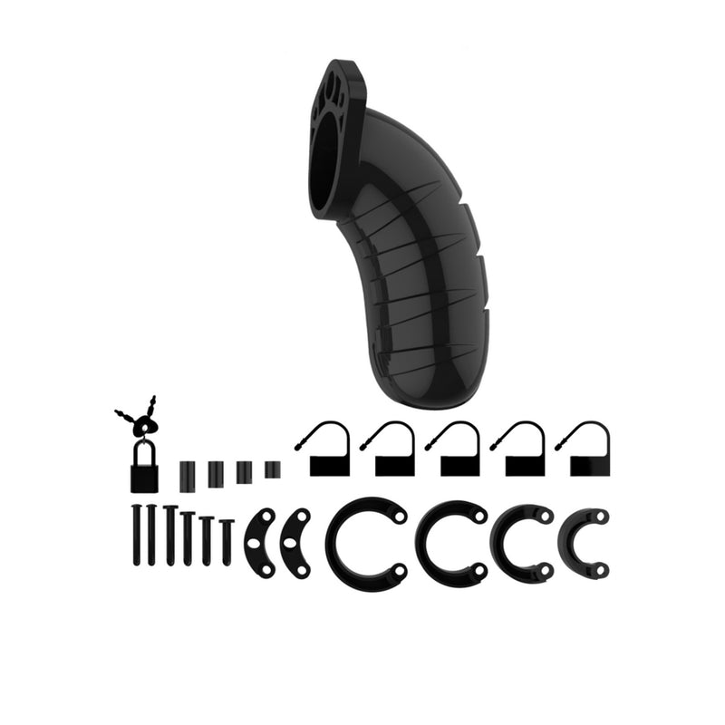 Load image into Gallery viewer, Man Cage Chastity Cock Cage Model 04 Black 4.5 Inch / 11.5cm
