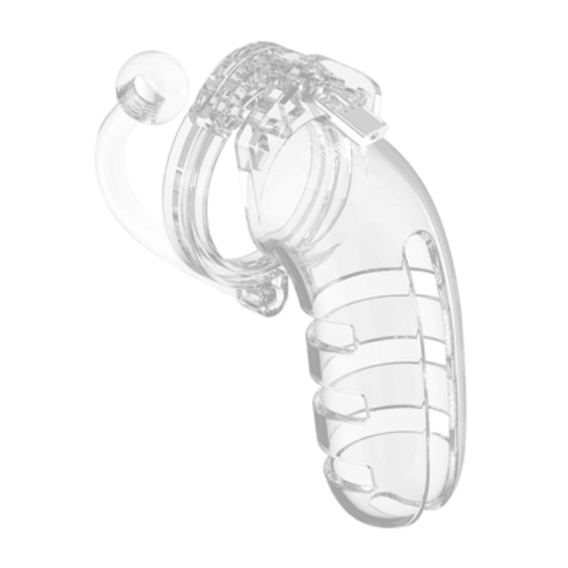 Load image into Gallery viewer, Man Cage Chastity Cock Cage With Plug Model 12 Clear 5.5 Inch / 14cm
