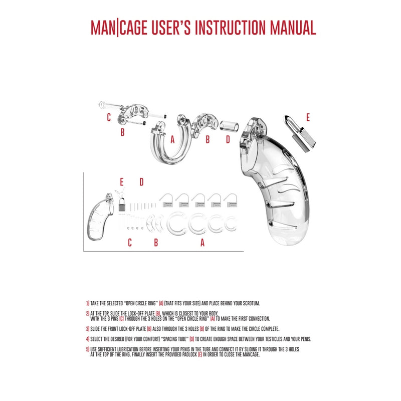Load image into Gallery viewer, Man Cage Chastity Cock Cage Model 13 Clear 2.5 Inch / 6.5cm
