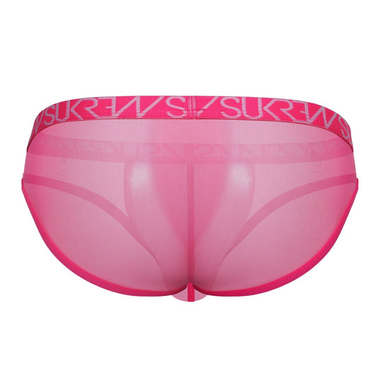 Sukrew Sheer Low Rise Brief Electric Pink