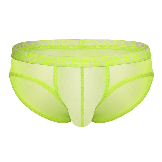 Sukrew Sheer Low Rise Brief Acid Yellow