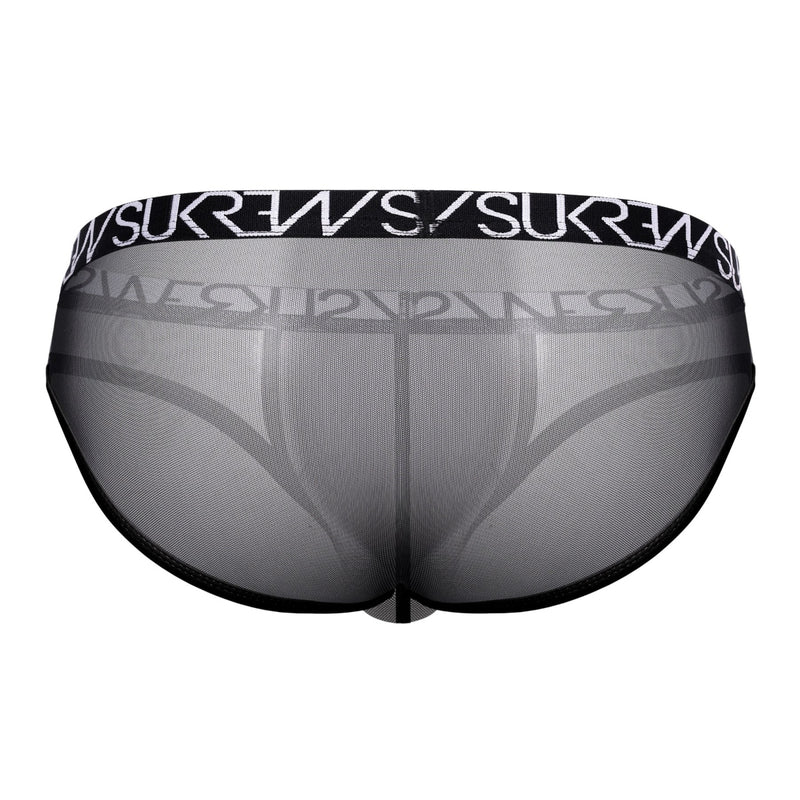 Load image into Gallery viewer, Sukrew Sheer Low Rise Brief Underground Black
