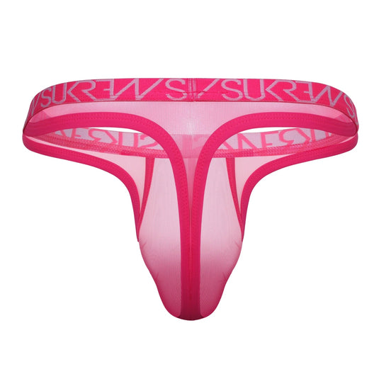 Sukrew Sheer Low Rise Thong Electric Pink