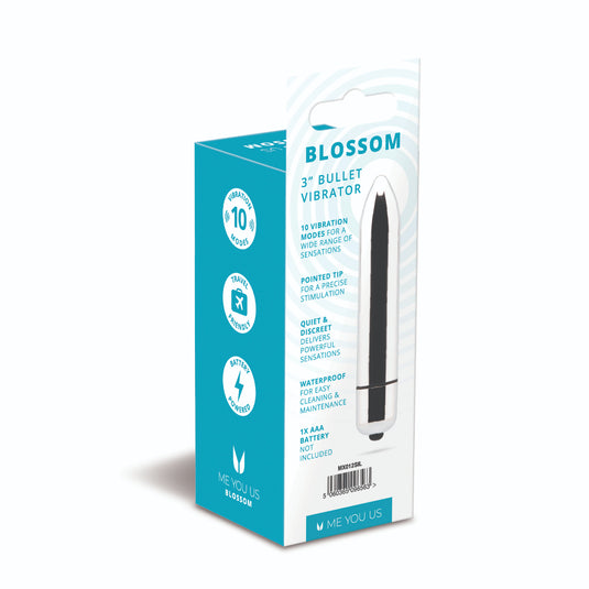 Me You Us Blossom 10 Mode Bullet Vibrator Silver