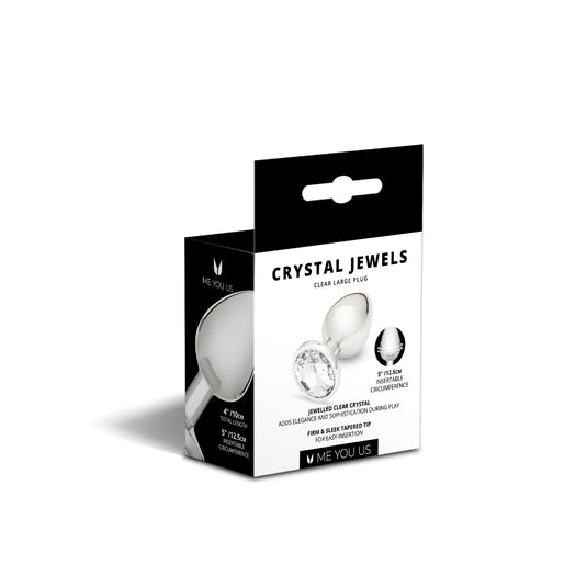 Me You Us Crystal Jewels Metal Butt Plug Clear Large