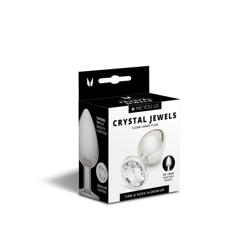 Load image into Gallery viewer, Me You Us Crystal Jewels Metal Butt Plug Clear Large
