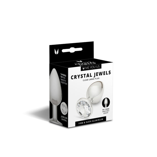 Me You Us Crystal Jewels Metal Butt Plug Clear Large