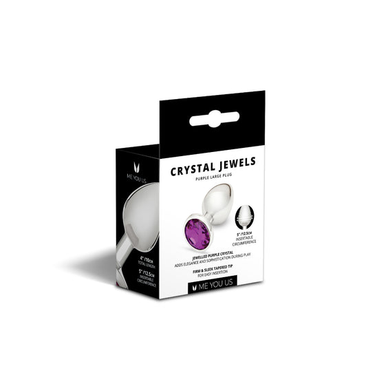 Me You Us Crystal Jewels Metal Butt Plug Purple Large
