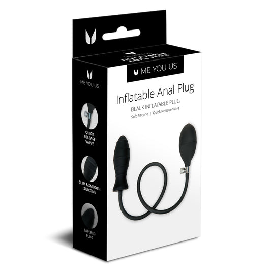 Me You Us Inflatable Anal Butt Plug Black