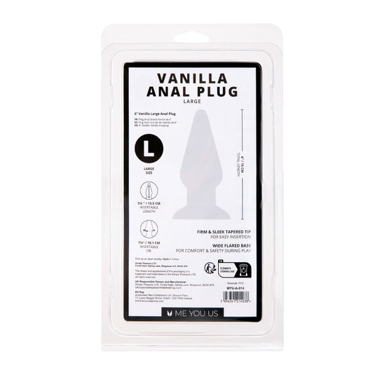 Me You Us Anal Plug Vanilla Large