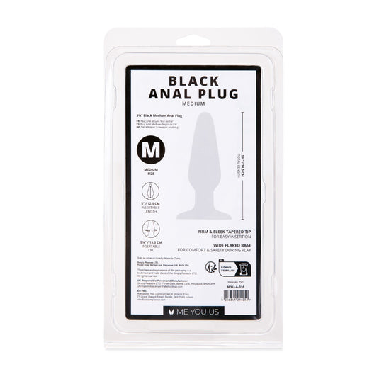 Me You Us Anal Plug Black Medium