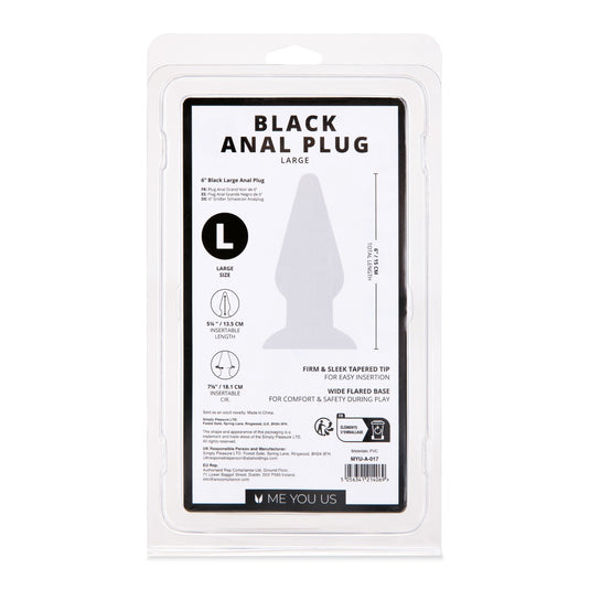 Me You Us Anal Plug Black Large