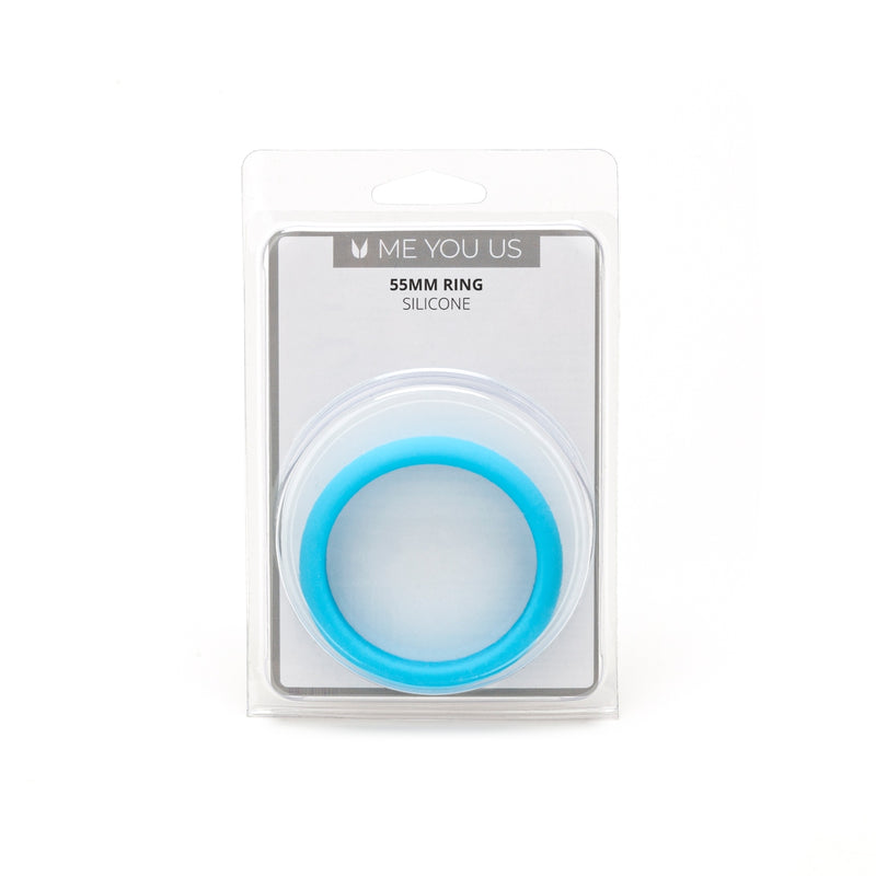Load image into Gallery viewer, Me You Us Silicone Cock Ring Blue 55mm
