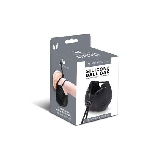 Me You Us Vibrating Silicone Ball Bag Black