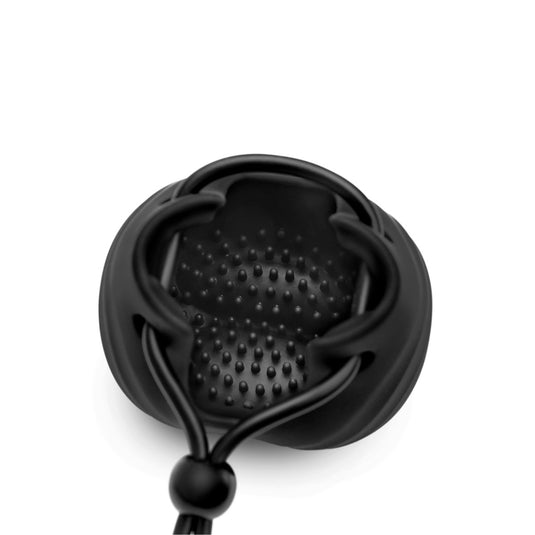 Me You Us Vibrating Silicone Ball Bag Black