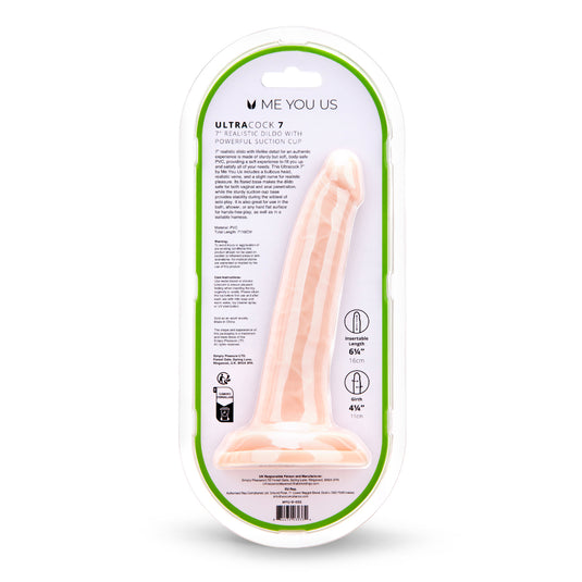 Me You Us Ultra Cock Realistic Dildo 7 Inch