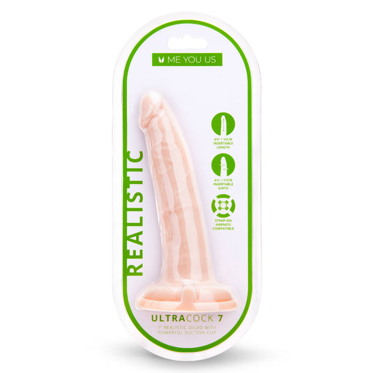 Me You Us Ultra Cock Realistic Dildo 7 Inch