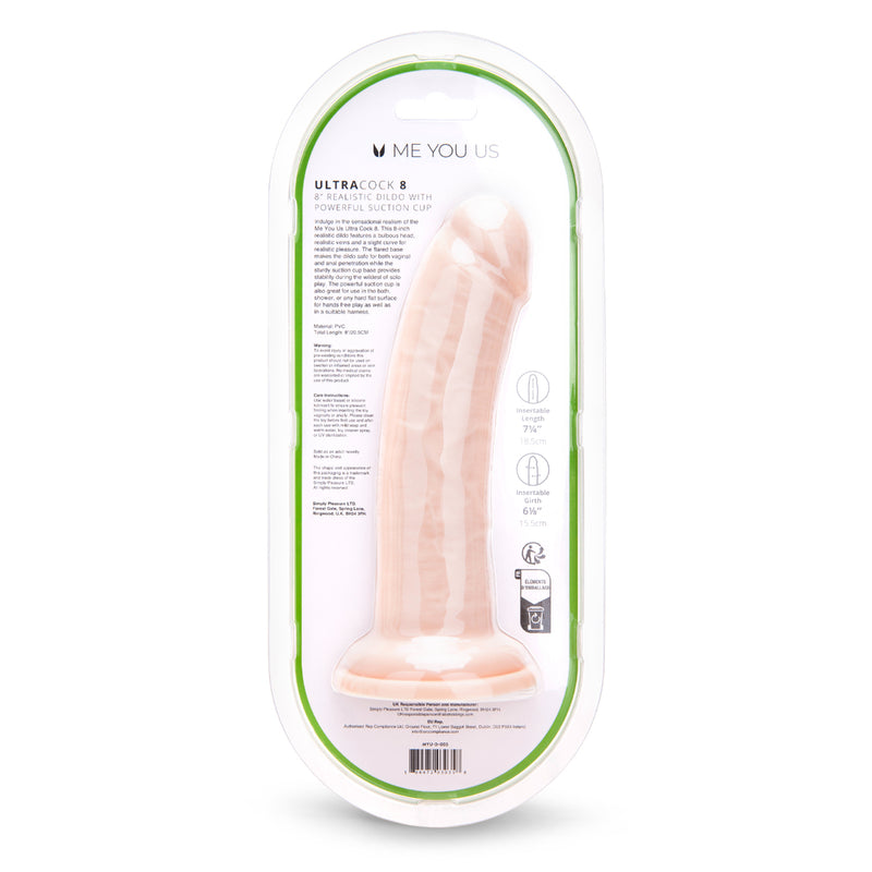 Load image into Gallery viewer, Me You Us Ultra Cock Realistic Dildo 8 Inch
