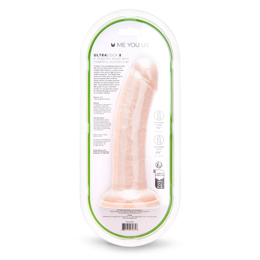Me You Us Ultra Cock Realistic Dildo 8 Inch