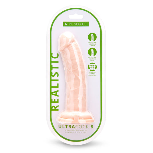 Me You Us Ultra Cock Realistic Dildo 8 Inch